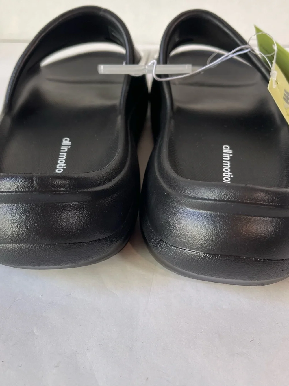 all in motion Black Slip-On Comfort Slides